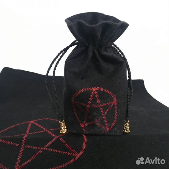 Набор скатерть и мешочек для рун, таро (вышивка)