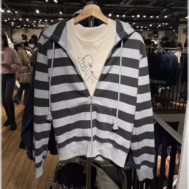 Зип худи hysteric glamour type в полоску