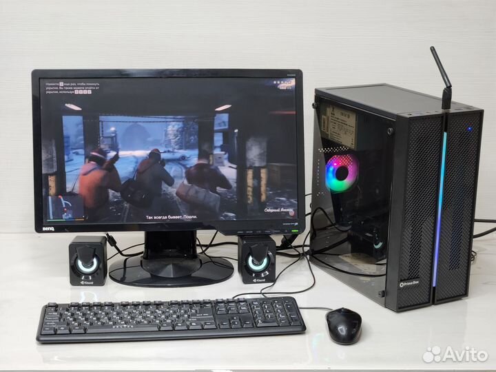 Компьютер игровой для дома с монитором 22