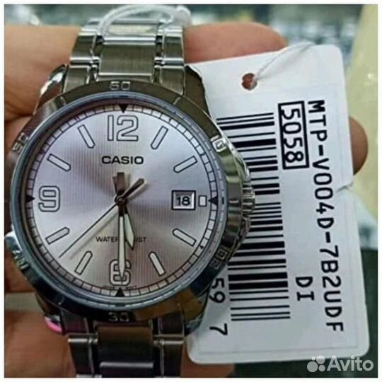 Наручные часы casio MTP-V004D-7B2, серый, серебрян