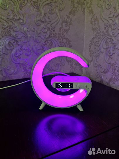 Bluetooth колонка + ночник + часы + зарядка