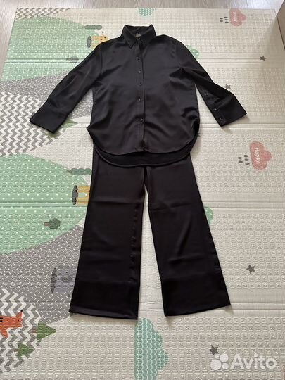 Новый атласный ксостюм в пижамном стиле H&M