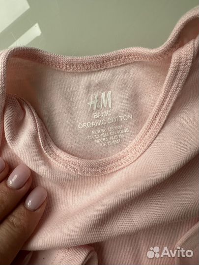 Боди с длинным рукавом 86 H&M