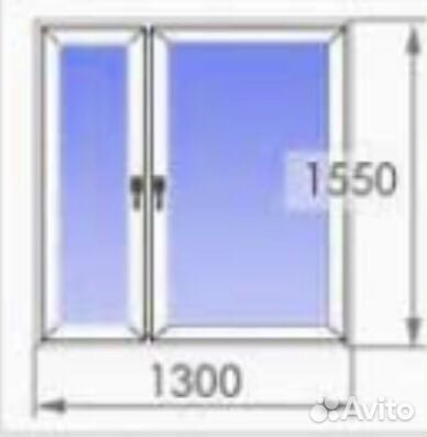 Пластиковое окно 1300х1550 под заказ