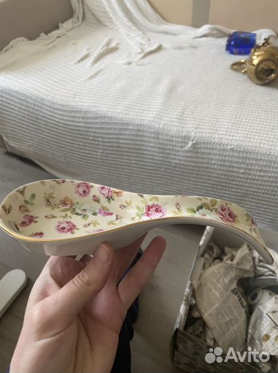 Подставка под ложку фарфоровая