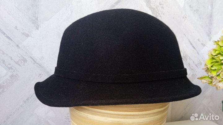 Шляпа фетровая женская чёрная HM