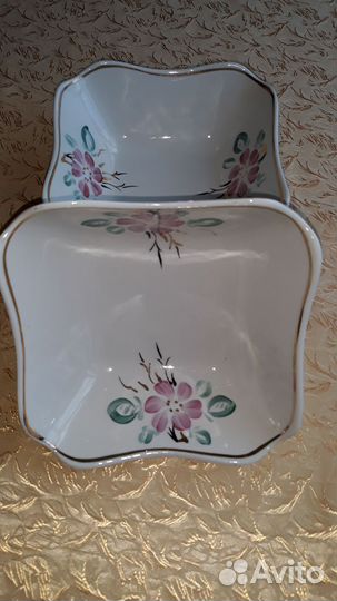 Салатник фарфоровый СССР 1960 годы Вербилки