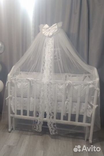 Балдахин с держателем в детскую кроватку