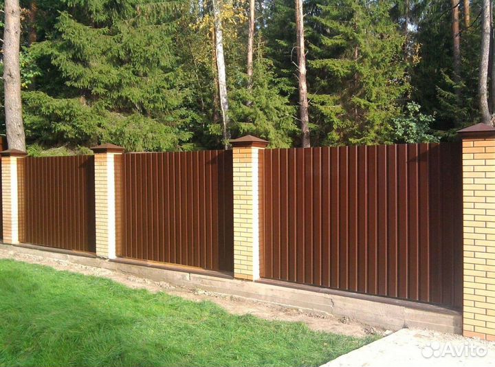 Забор с установкой