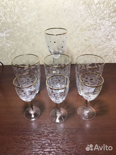 Фужеры бокалы много