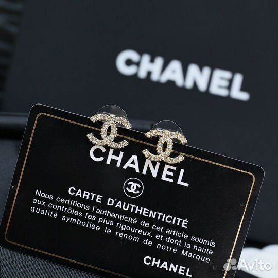 Chanel серьги пусеты новые NEW