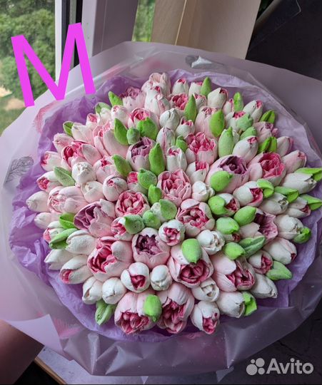 Букет тюльпанов из зефира