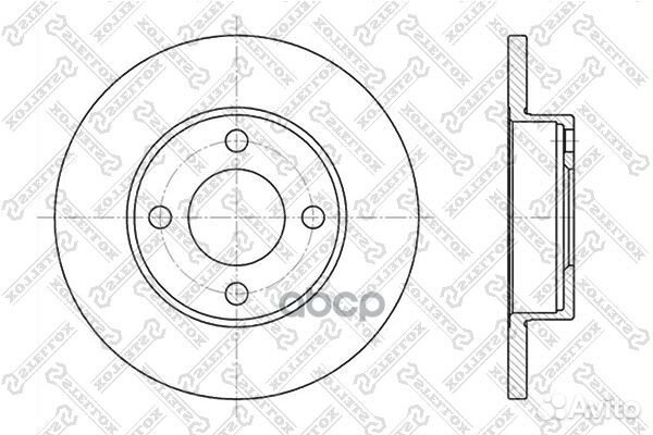 6020-4718-SX диск тормозной передний Audi 80/9