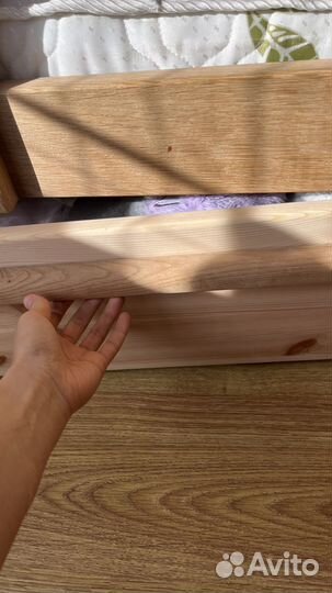 Детская кровать домик с лестницей, дерево