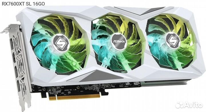 RX7600XT SL 16GO, Видеокарта ASRock AMD Radeon RX 76
