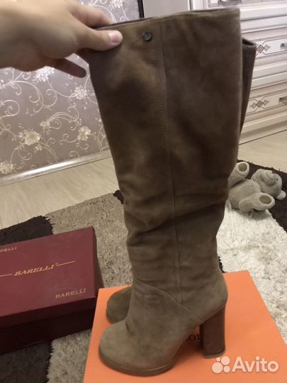 Сапоги замша