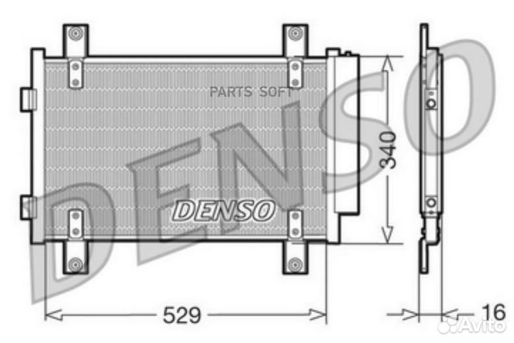 Denso DCN09049 Радиатор кондиционера 529x340