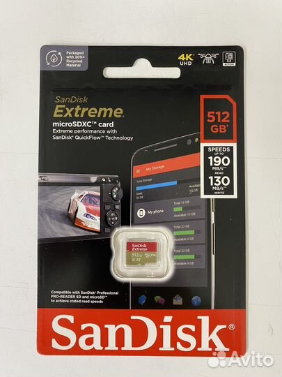 Карта памяти microSD (sdxc) SanDisk Extreme 512 GB