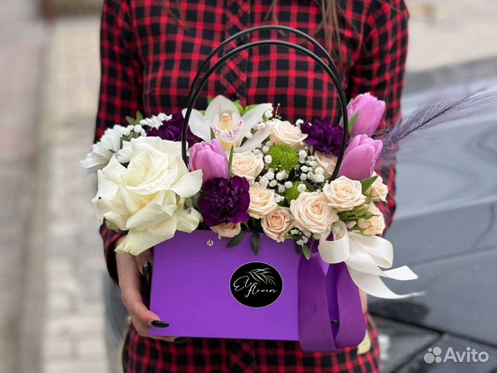 Букет Цветы в коробке