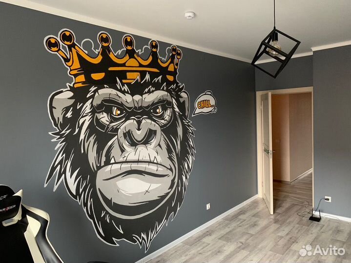 Художественная роспись стен, граффити-оформление