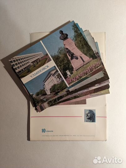 Набор открыток, два альбома, город Ульяновск, СССР