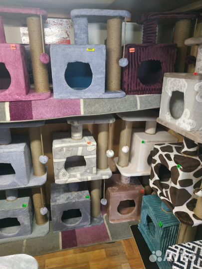Когтеточки,домики,игровые комплексы для кошек