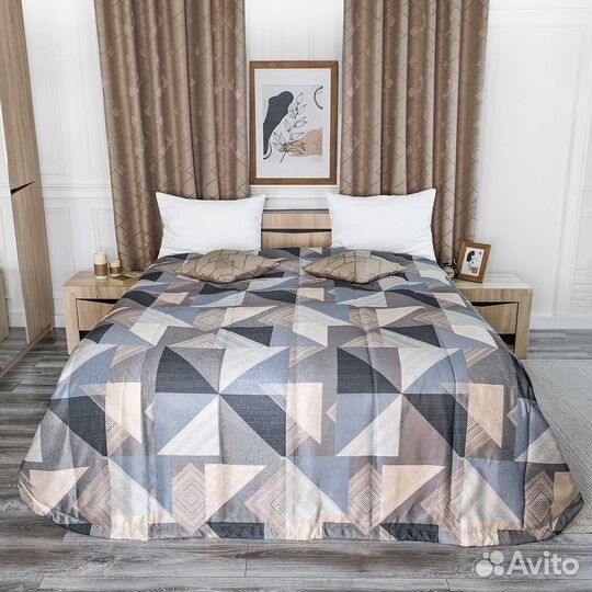 Покрывало пабло голубой новое плед на кровать