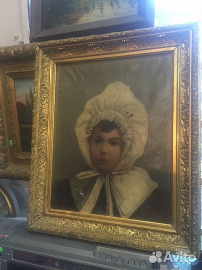 Картина «Девочка в капоре» 1890е. Царская Россия