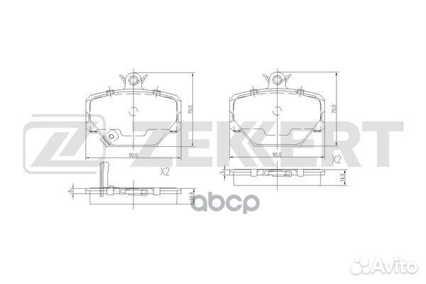 Колодки торм. диск. передн. Smart Cabrio (450)