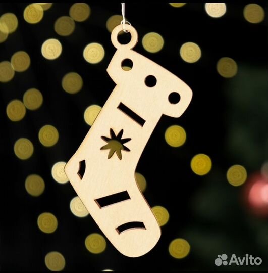 Деревянные игрушки на ёлку