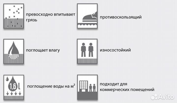 Коврик придверный Golze Karat 60x90 коричневый