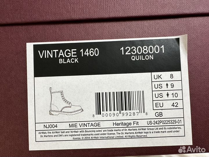 Dr martens ботинки 1460 made IN england