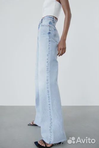 Джинсы Zara wide leg blue EUR36 и EUR34(2 размера)