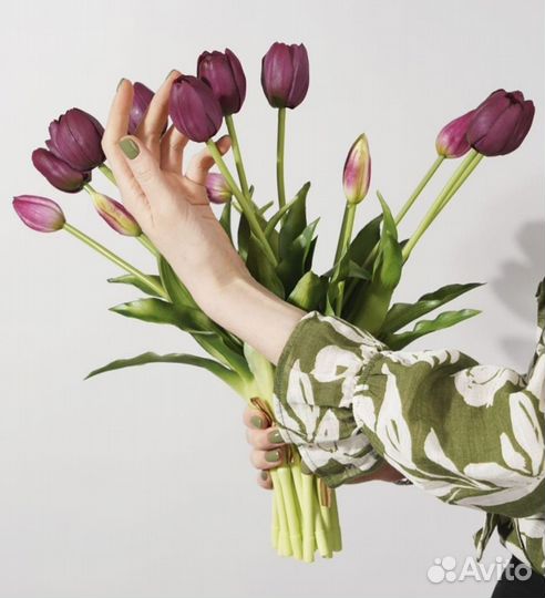 Искусственные Тюльпаны из эко-силикона 15 шт