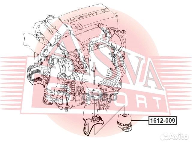 Опора двигателя 1612-009 asva