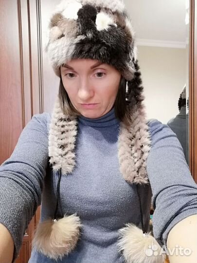 Шапка норковая женская 54