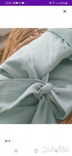 Муслиновое одеяло конверт на выписку