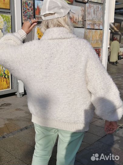 Куртка,и шапка бини, ручная работа, женская