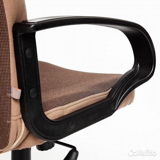 Кресло компьютерное сн757 коричневый-бежевый, 26-1