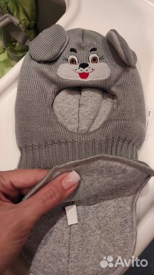 Шапка-шлем на 8-12 мес