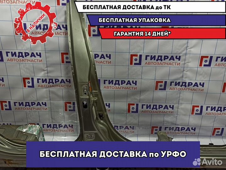 Порог со стойкой правый Nissan Primera (P12). Вмятина