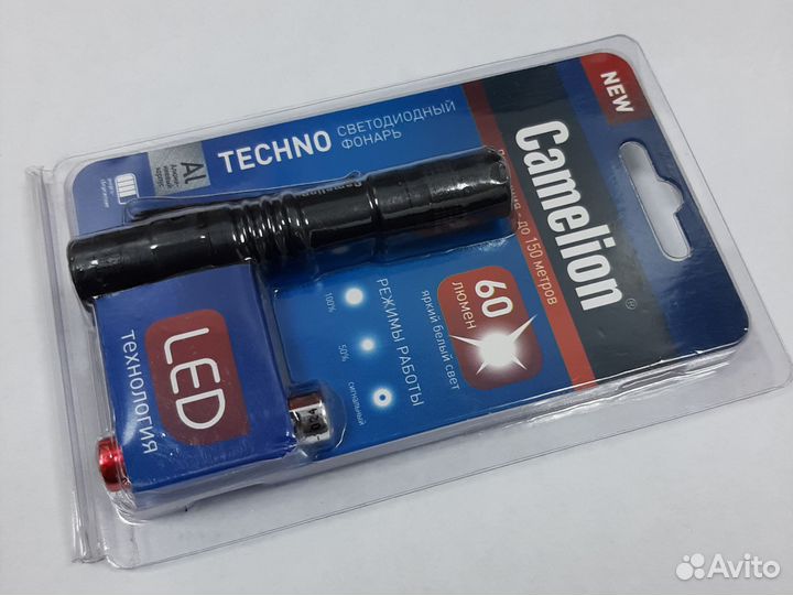Фонарик светодиодный Camelion Techno #134101