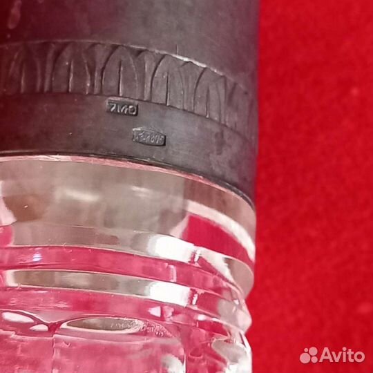 Хрустальные предметы с серебром 875пр