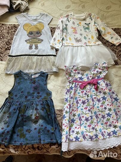 Детские платья 8 штук на девочку 86-92