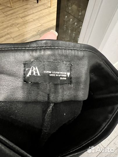 Кожаные штаны женские 46