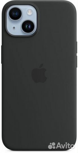 Силиконовый чехол для iPhone 14 Plus (черный)