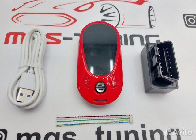 Смарт ключ Ниссан стиль Mercedes new красный