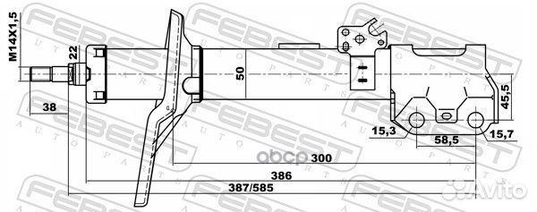 Амортизатор передний R Toyota Rav4 (00) /Chery