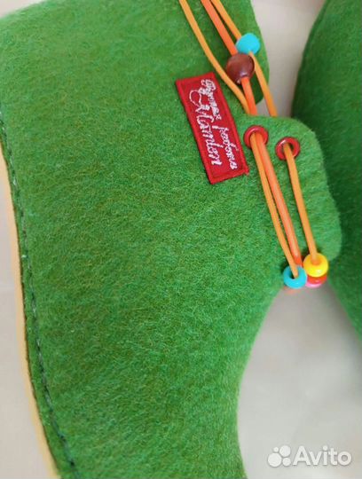 Валяные домашние ботильоны из натуральной шерсти