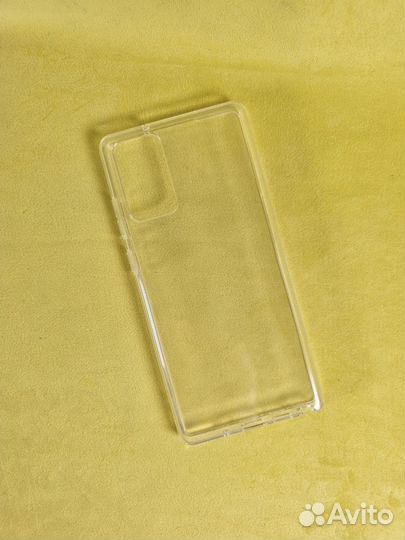 Чехол силиконовый-прозрачный (Samsung Note 20)